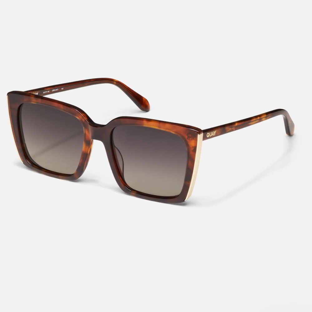 Quay Front Cover Brown Tortoise Frame / Smoke Taupe Lens